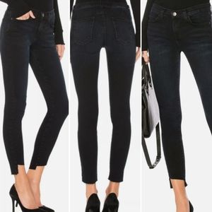 CURRENT/ELLIOTTHIGH-WAISTED STILETTO SKINNY BLUE RIDGE UNEVEN HEM SIZE 27